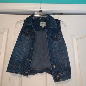 Jean sleeveless jacket